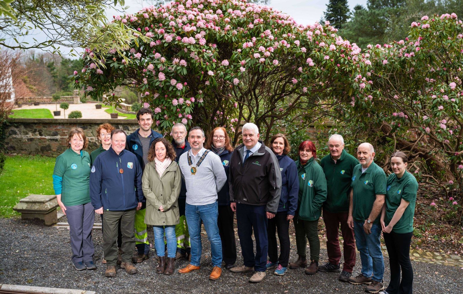 Castlewellan Historic Demesne Team at the rhododendron bush